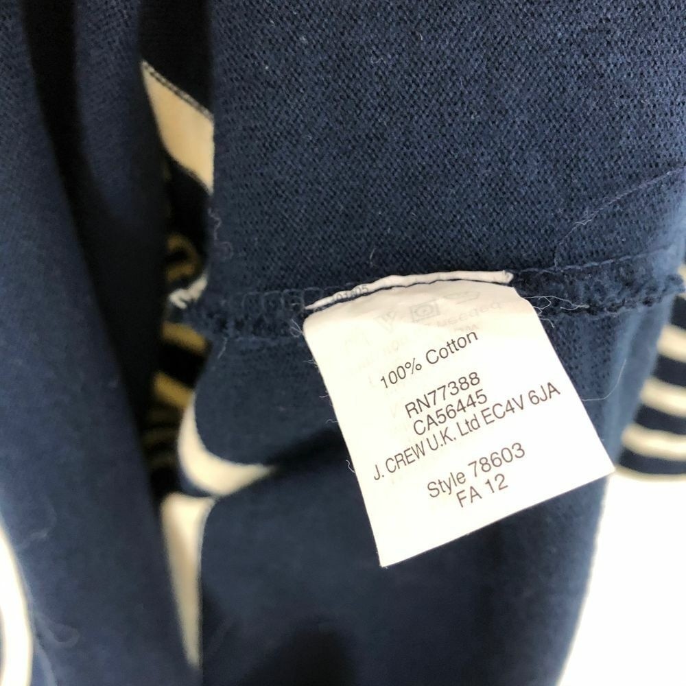 J Crew Sweater Dress Size XS Maritime Striped Navy Nautical 3/4 Sleeve Boat Neck - Picture 6 of 8